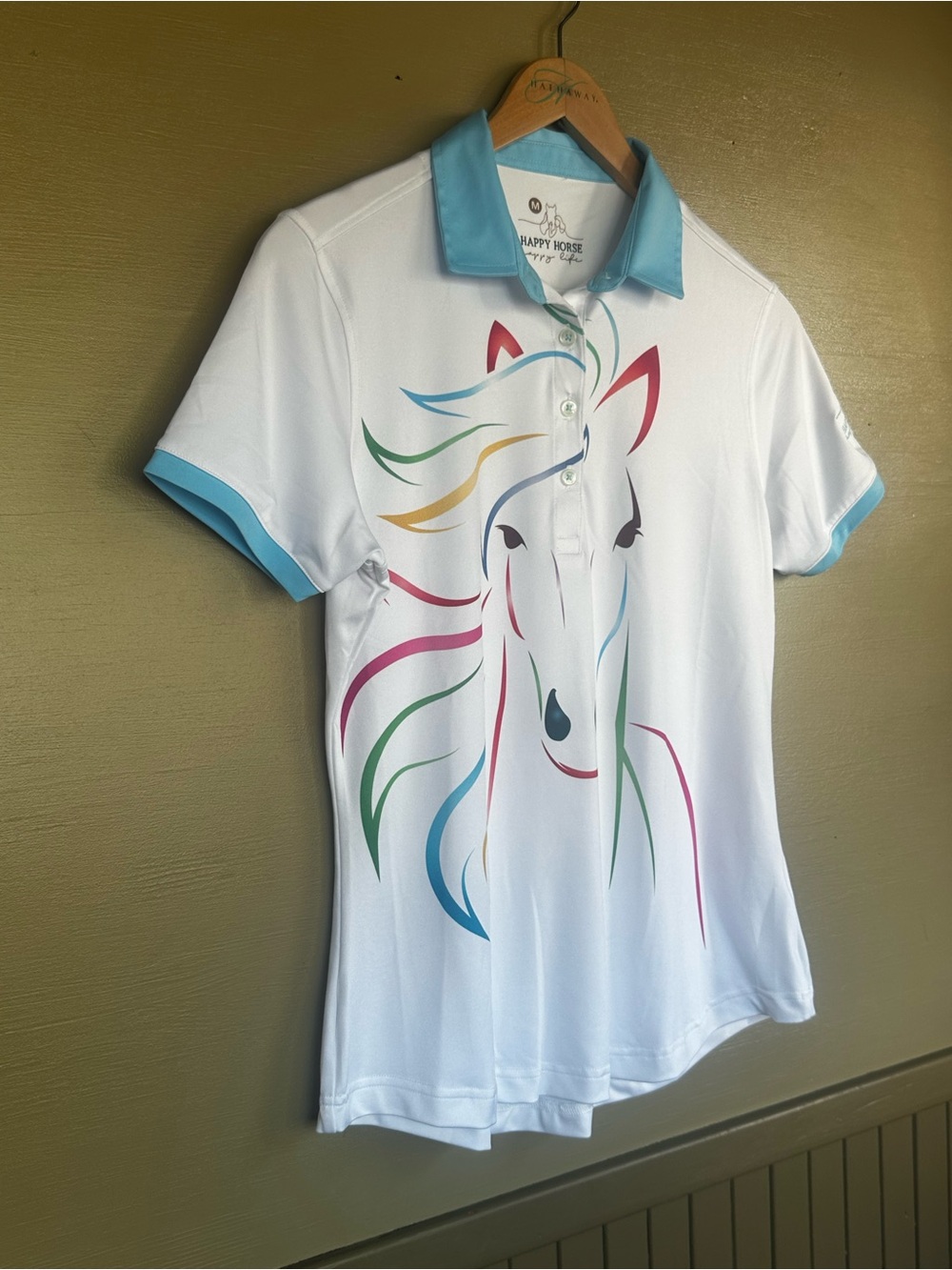 Happy Horse Happy Life Equestrian Linda Parelli Polo Top - Picture 2 of 8